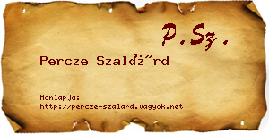 Percze Szalárd névjegykártya